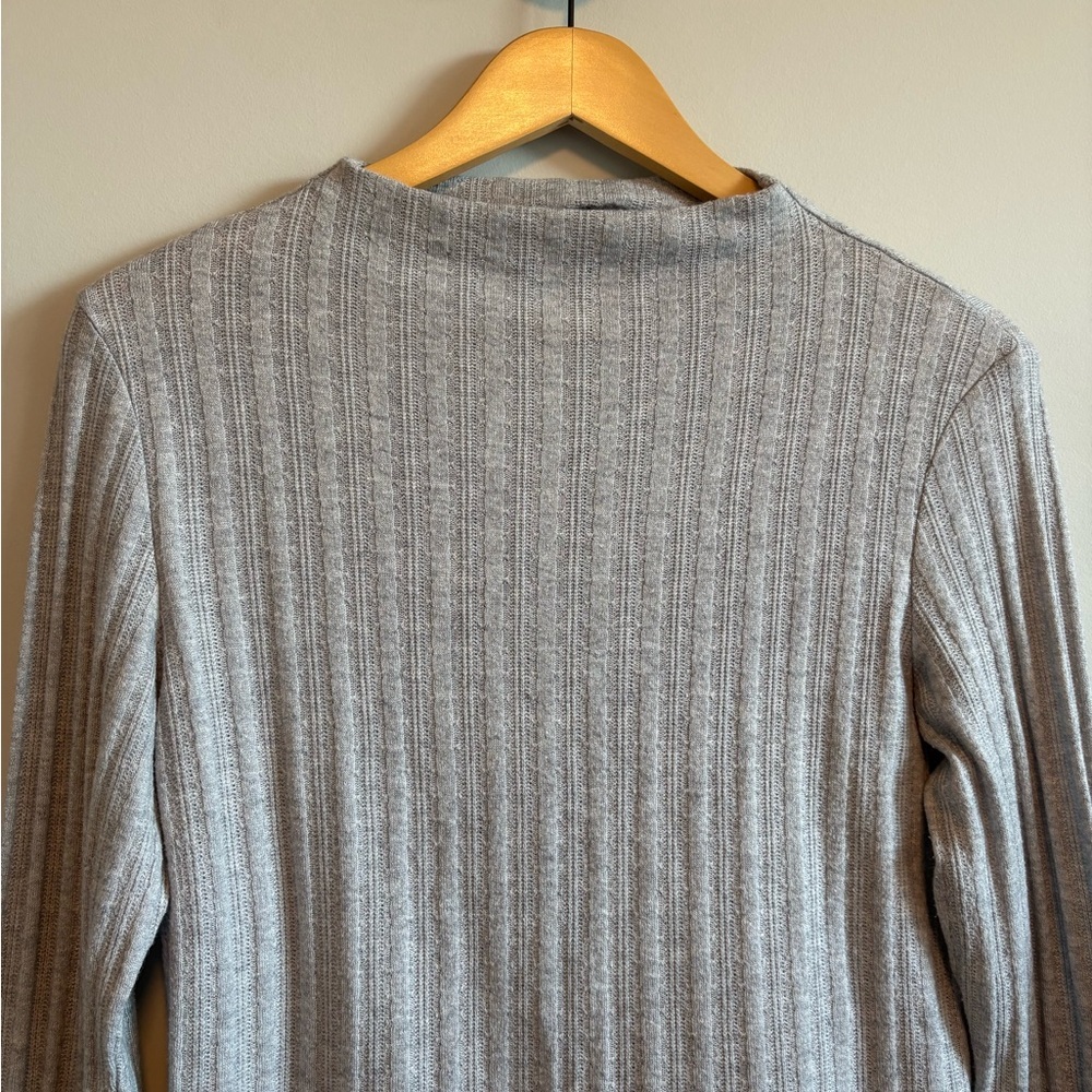 Mango Ribbed Mock Neck Top | Size XL - Picture 4 of 6
